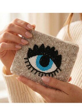 Beaded Eye Coin Purse